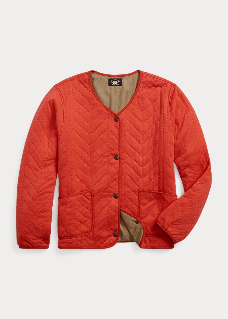 Chaqueta RRL Mujer Quilted Jersey Liner Chile Rojas DSLWC-1498